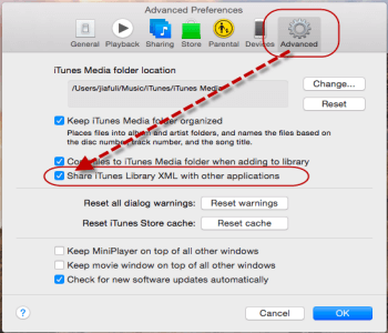 Import iTunes Tracks